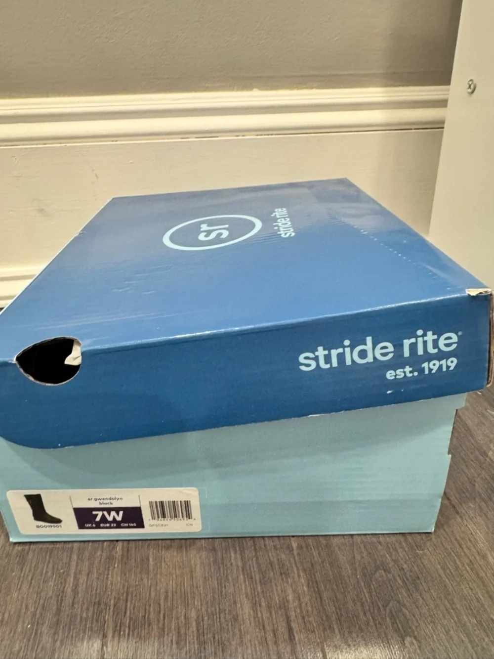 NWT Stride Rite Toddler 7W Girls' Black Sparkle Mid-Calf Buckle Boots Shoes